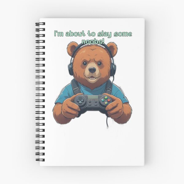 Item preview, Im About To Slay Some Noobs Funny Gamer Bear designed and sold by Animalloveus.