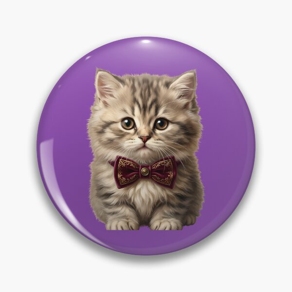 Item preview, Cute Vintage Fluffy Kitten with Elegant Bow Tie  designed and sold by Utopian-Magic.