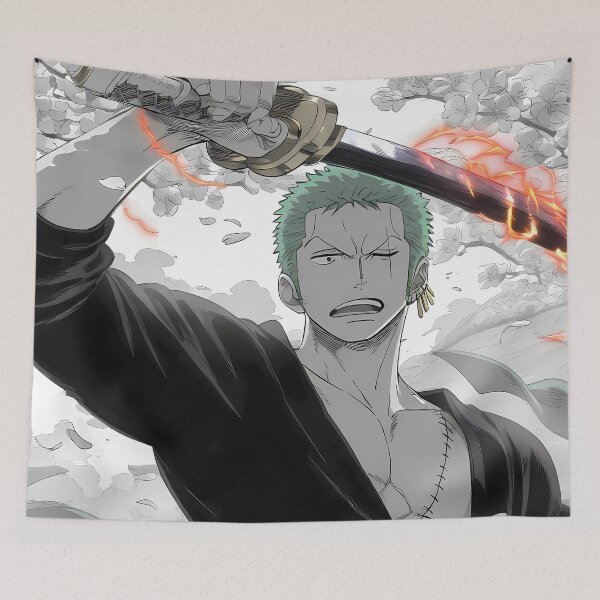 Item preview, Roronoa Zoro One Piece Monochrome Sakura Blade designed and sold by Spraykart.