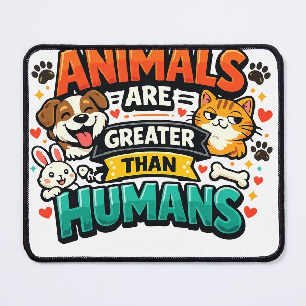 Item preview, Animals are Greater Than Humans pet Lovers Long Sleeve T-Shirt designed and sold by gidget-gadget.