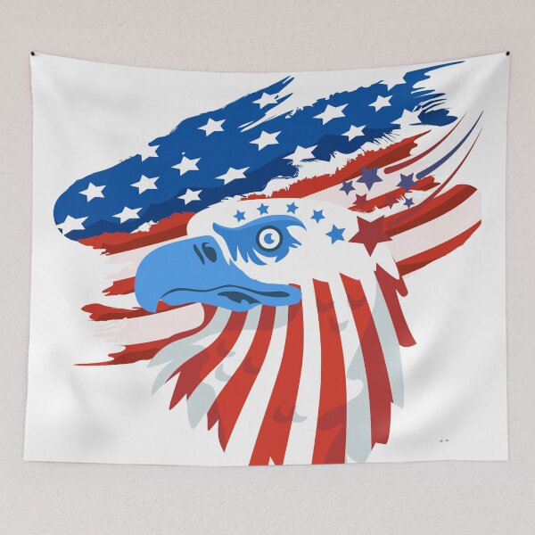 Item preview, Patriotic Bald Eagle with US Flag Splatter – America 250 Semiquincentennial Celebration designed and sold by VibranPalette.
