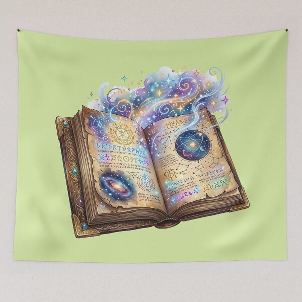 Item preview, Magic Spellbook Watercolor Sticker designed and sold by Utopian-Magic.