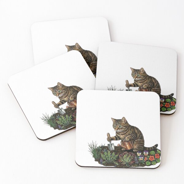 Item preview, The Little Garden Helper Cat  designed and sold by Northern Glow Art.