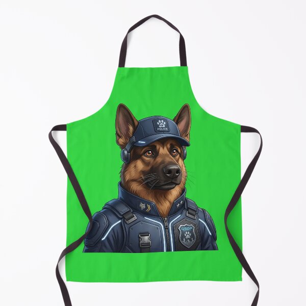 Item preview, Heroic German Shepherd Police Dog Futuristic K9 Officer  designed and sold by Utopian-Magic.