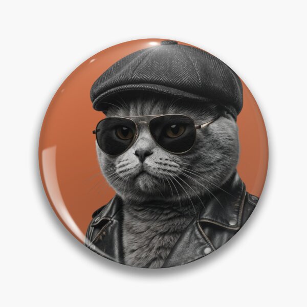 Item preview, Cool Gangster Cat Badass Kitten in Leather Jacket  designed and sold by Utopian-Magic.