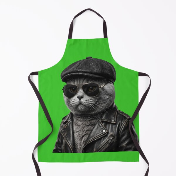Item preview, Cool Gangster Cat Badass Kitten in Leather Jacket designed and sold by Utopian-Magic.