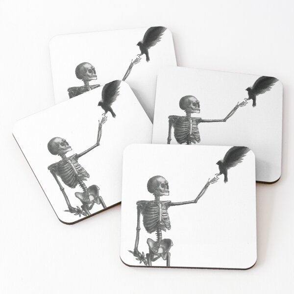 Item preview, skeleton and bird designed and sold by bandarartisan.