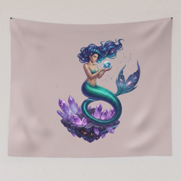 Item preview, Cosmic Mermaid Celestial Siren Galaxy Space Goddess designed and sold by Utopian-Magic.