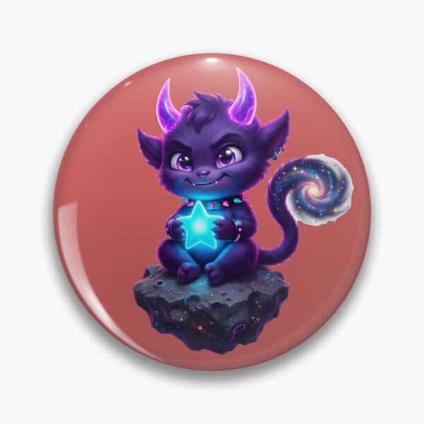 Item preview, Cosmic Cyber Devil Neon Galaxy Space Demon  designed and sold by Utopian-Magic.