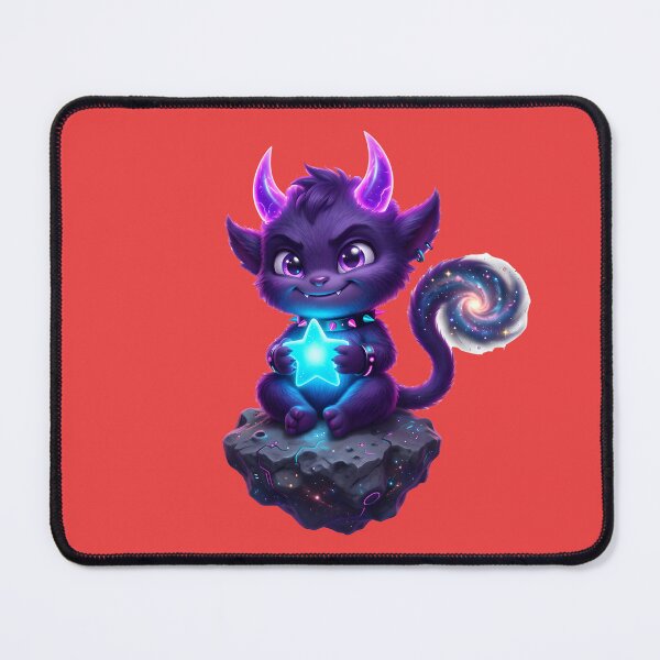 Item preview, Cosmic Cyber Devil Neon Galaxy Space Demon designed and sold by Utopian-Magic.