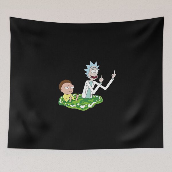 Item preview, Rick and Morty Portal Middle Finger Funny Design designed and sold by Moonpaw-Whimsy.