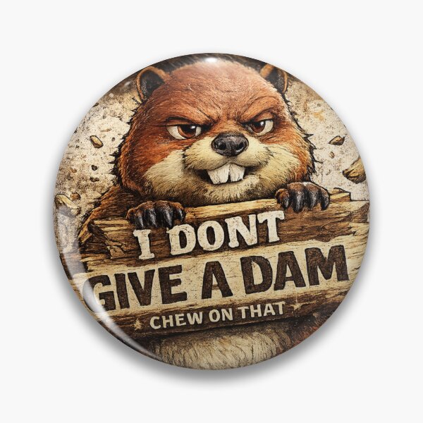 Item preview, Grumpy Beaver I Don't Give a Dam Funny Beaver Sarcastic Humor  designed and sold by RawEdgeStudios.