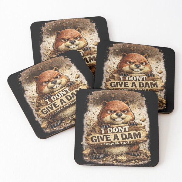 Item preview, Grumpy Beaver I Don't Give a Dam Funny Beaver Sarcastic Humor  designed and sold by RawEdgeStudios.