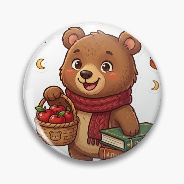 Item preview, Apple Basket Bear designed and sold by Thalora Store.