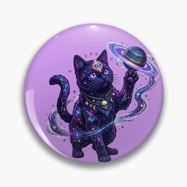 Item preview, Cosmic Galaxy Cat Celestial Space Kitten designed and sold by Utopian-Magic.