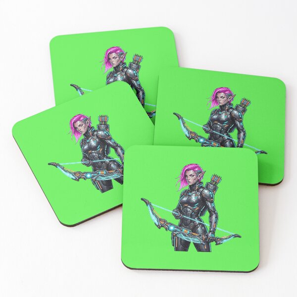 Item preview, Futuristic Cyberpunk Elf Ranger  designed and sold by Utopian-Magic.