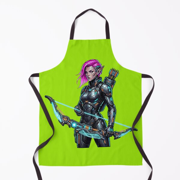 Item preview, Futuristic Cyberpunk Elf Ranger  designed and sold by Utopian-Magic.