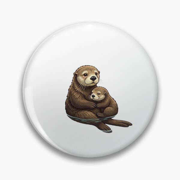 Item preview, Mother otter with her baby designed and sold by FunnyfrenchDs.