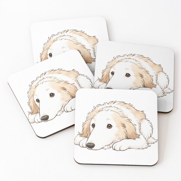 Item preview, Relaxing Borzoi | Elegant Fluffy Sighthound Illustration designed and sold by anee-japan.