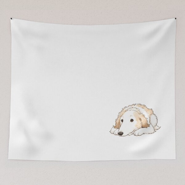 Item preview, Relaxing Borzoi | Elegant Fluffy Sighthound Illustration designed and sold by anee-japan.