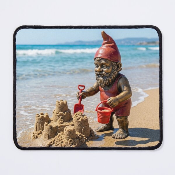 Item preview, Thinking of Wroclaw - Gnome Building Sandcastle designed and sold by Purrfecta.