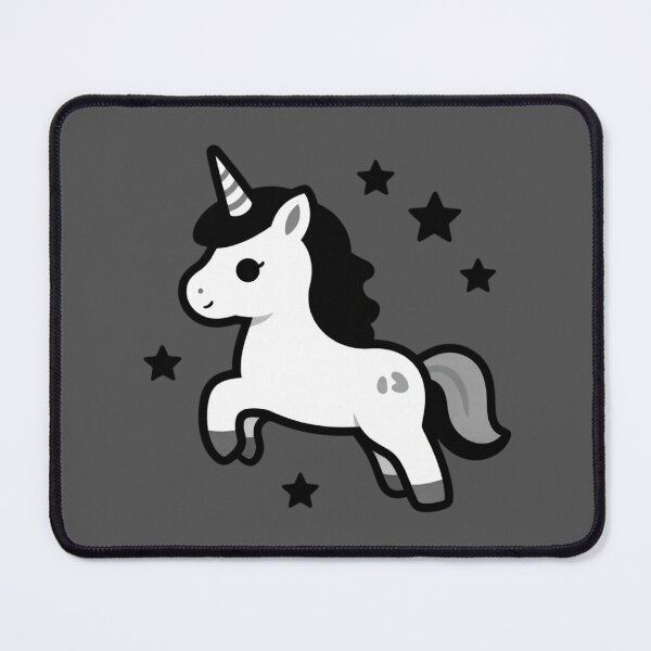 Item preview, Minimalist White Unicorn: Cute Monochromatic Fantasy Graphic Art designed and sold by Yasmine Mohammed.