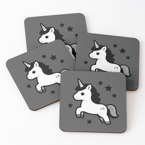 Item preview, Minimalist White Unicorn: Cute Monochromatic Fantasy Graphic Art designed and sold by Yasmine Mohammed.