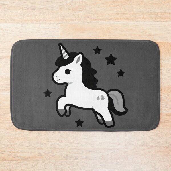 Item preview, Minimalist White Unicorn: Cute Monochromatic Fantasy Graphic Art designed and sold by Yasmine Mohammed.