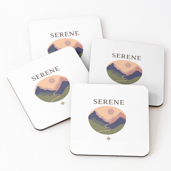 Item preview, Serene Mountain Landscape Minimalist Earth Tones designed and sold by Northern Glow Art.