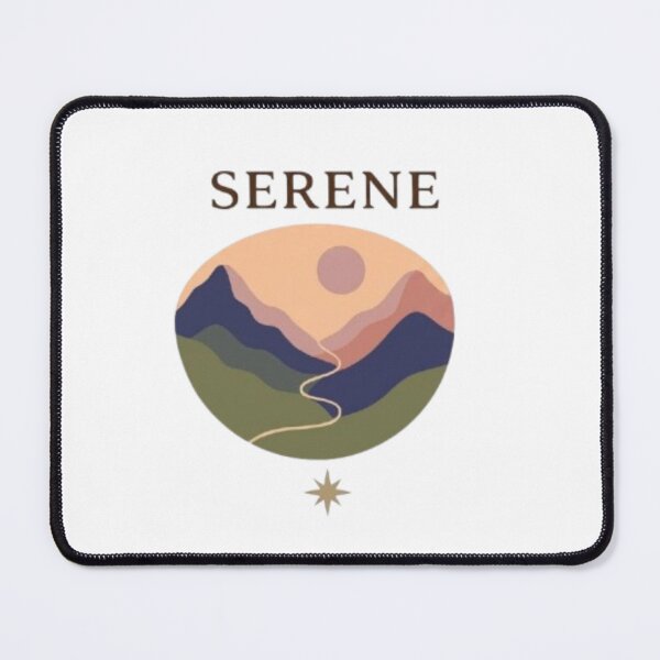 Item preview, Serene Mountain Landscape Minimalist Earth Tones designed and sold by Northern Glow Art.