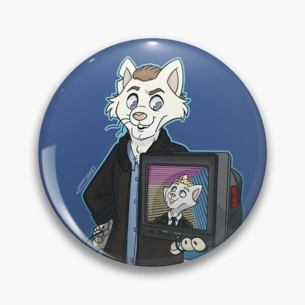 Item preview, Furry Max Headroom and Edison Carter designed and sold by Cat Bedell.