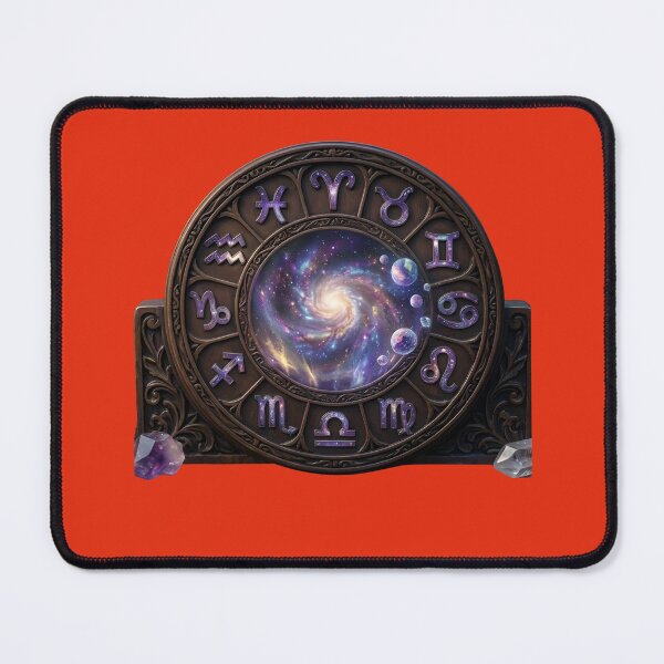 Item preview, Astrology Zodiac Wheel Cosmic Spiral Galaxy designed and sold by Utopian-Magic.