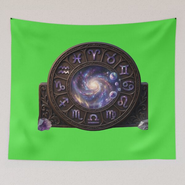 Item preview, Astrology Zodiac Wheel Cosmic Spiral Galaxy  designed and sold by Utopian-Magic.