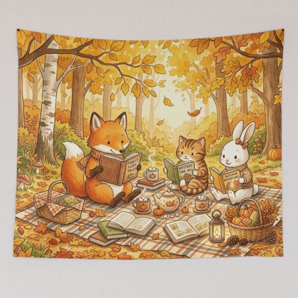 Item preview, Forest Reading Picnic designed and sold by Thalora Store.