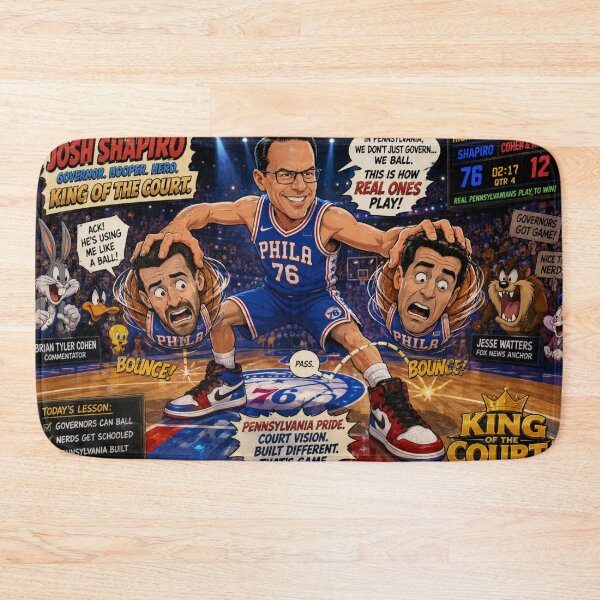 Item preview, Cartoon Basketball Showdown: Josh Shapiro vs. Brian Tyler Cohen & Jesse Watters designed and sold by Uniqueartai.