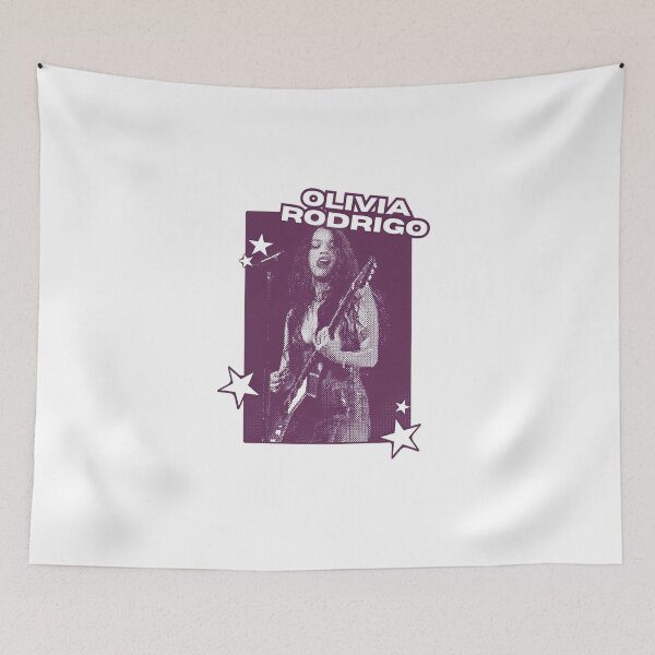 Item preview, Olivia Rodrigo Retro Purple Star Guitar Art designed and sold by Moonpaw-Whimsy.