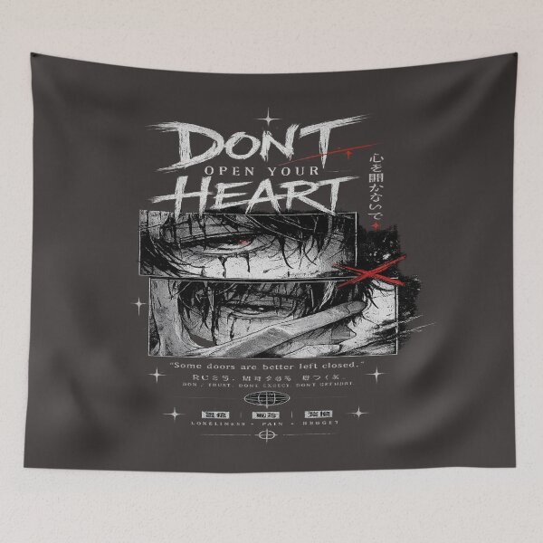Item preview, Don't Open Your Heart Dark Edgy Streetwear designed and sold by PixelDown.