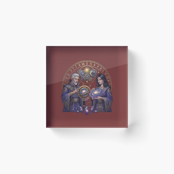 Item preview, Celestial Sorcerers Magical Astrolabe Fantasy Emblem designed and sold by Utopian-Magic.