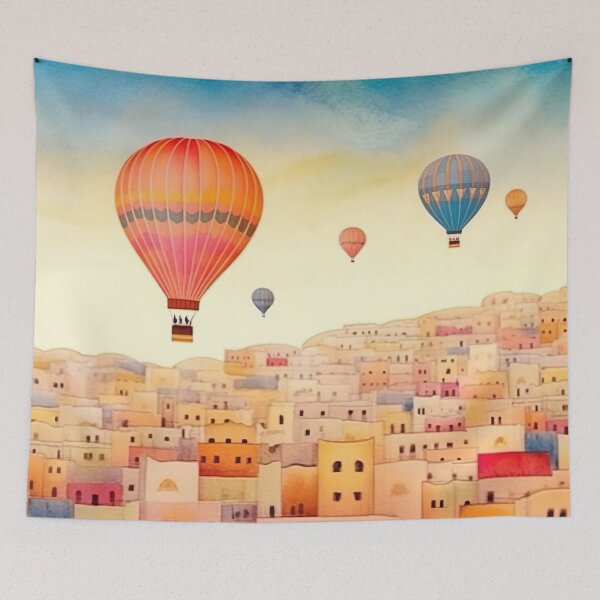 Item preview, Hot Air Balloons in the City - S12 designed and sold by FlaskLab.