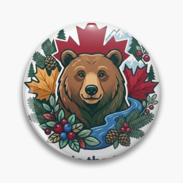 Item preview, Home Is The Forest Canadian Bear Illustration designed and sold by Northern Glow Art.