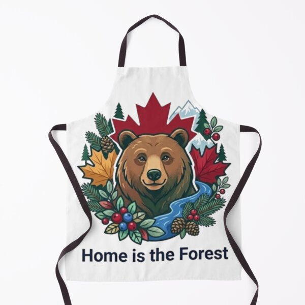 Item preview, Home Is The Forest Canadian Bear Illustration designed and sold by Northern Glow Art.
