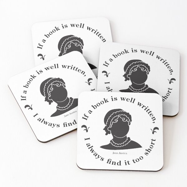 Item preview, Black and White Jane Austen Book Quote Design designed and sold by MariOyama.