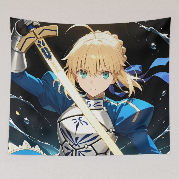Item preview, Saber Fate Stay Night Golden Sword Battle Stance designed and sold by 108Recordings.