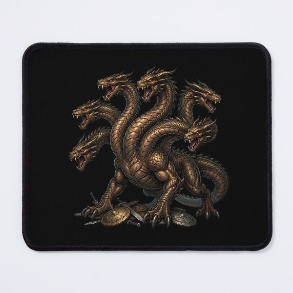 Item preview, Fantasy Hydra Dragon Mythological Three Headed Beast Warrior designed and sold by Utopian-Magic.