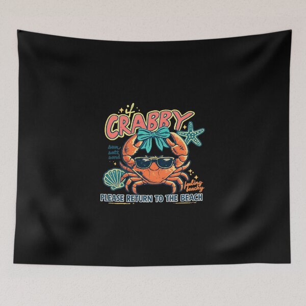 Item preview, if crabby please return to beach funny summer break vacation designed and sold by cass-vale-lab.