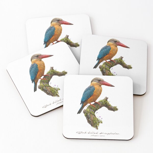 Item preview, Stork-billed Kingfisher on Mossy Branch designed and sold by Takeda-art.