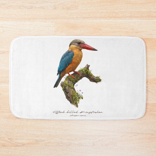 Item preview, Stork-billed Kingfisher on Mossy Branch designed and sold by Takeda-art.