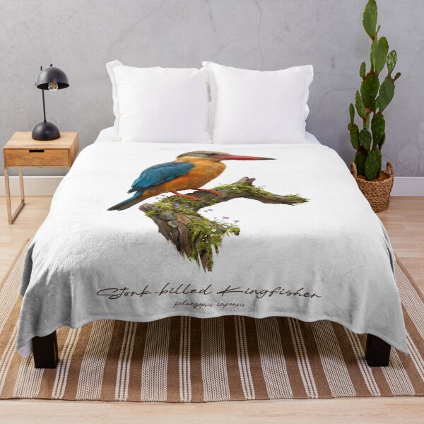 Item preview, Stork-billed Kingfisher on Mossy Branch designed and sold by Takeda-art.