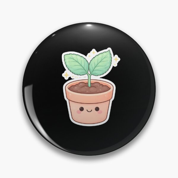 Item preview, Kawaii Plant Sticker Cute Smiling Potted Plant designed and sold by FestivityFinds.