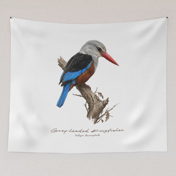 Item preview, Grey-headed Kingfisher on Branch designed and sold by Takeda-art.